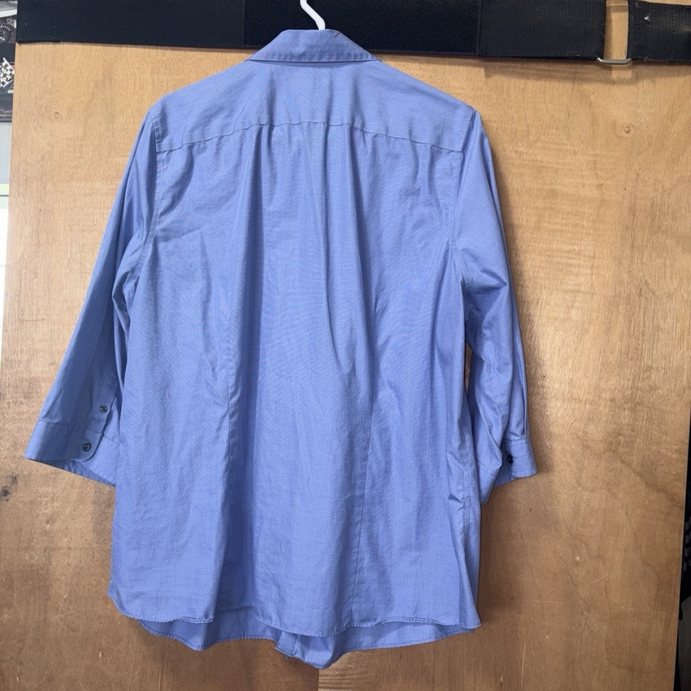 Set Of 2 Lands End Women's‎ No Iron Button Up 3/4 Sleeve Tops 18 W - Picture 3 of 16